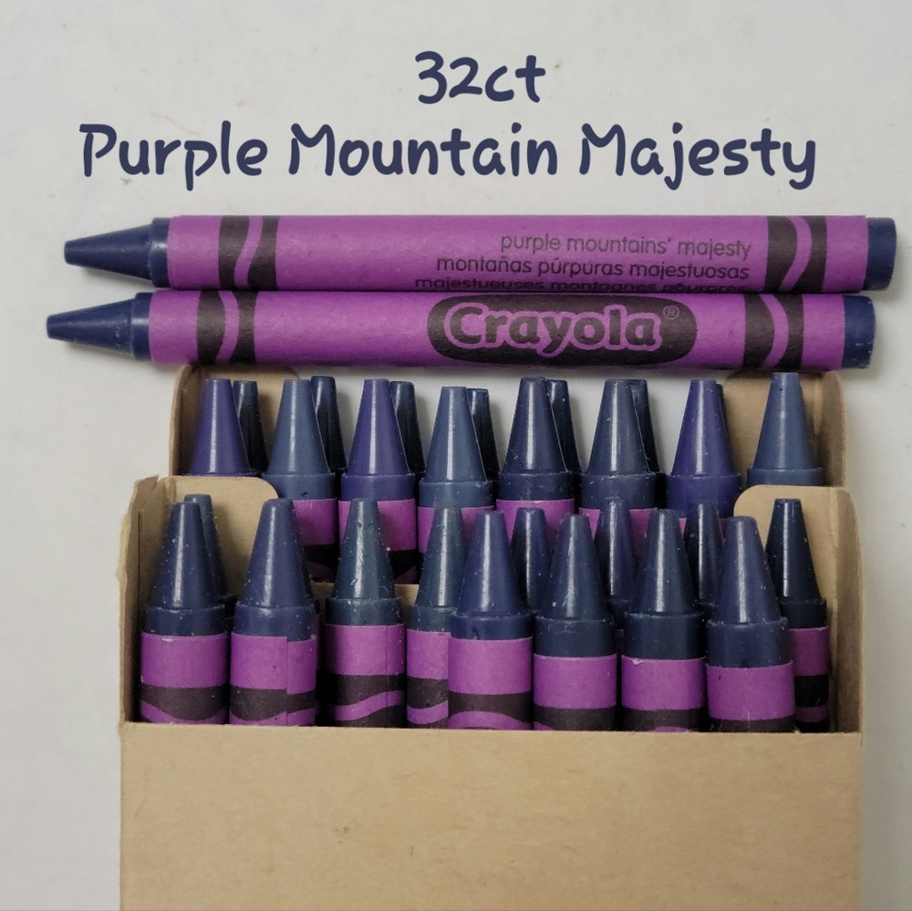 (32) Crayola Crayons (Purple Mountain Majesty) Single Color Bulk Lot